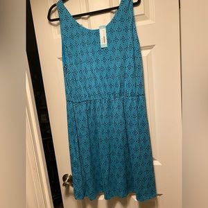 Market and Spruce Kipp Jersey Dress Teal Green 2x